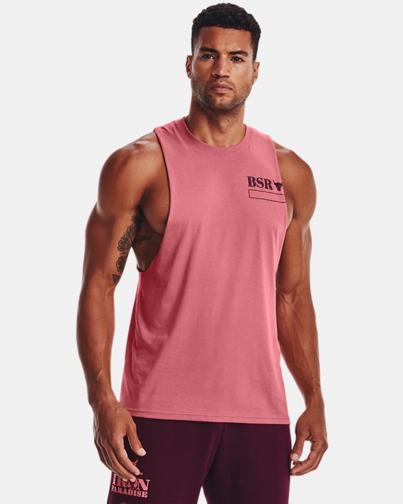 Men's Project Rock BSR Tank in Pink image number 0